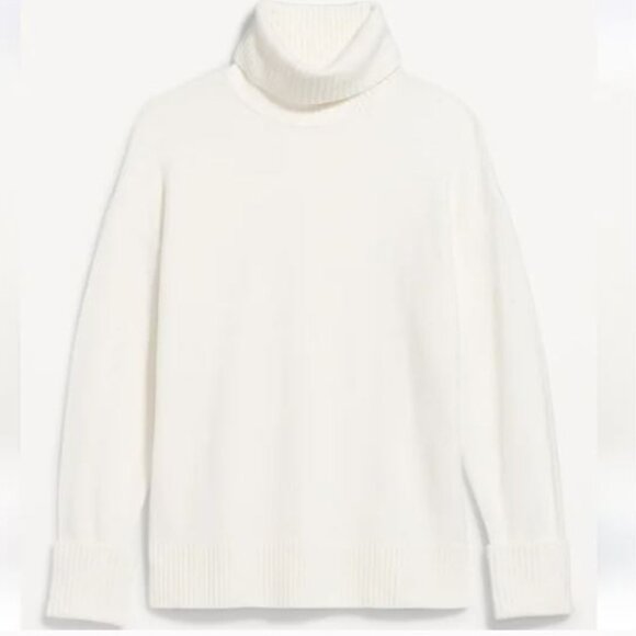 Old Navy Nara So Soft Oversized Slouchy Cotton Blend Turtleneck Sweater New - Picture 4 of 9
